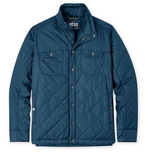 Stio sz S Men's Midnight Hour Skycrest Snap Shirt Men's Blue Quilted Jacket VGUC